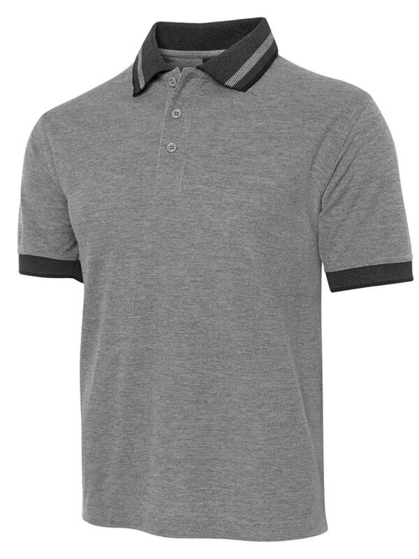 JB's  BIRDS EYE POLO   CHARCOAL - S Thumbnail