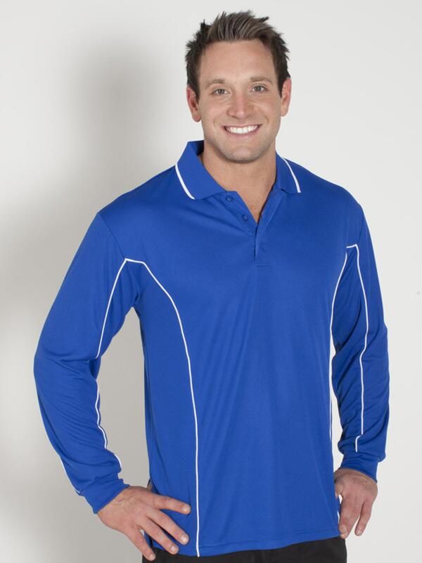 PODIUM L/S PIPING POLO Thumbnail