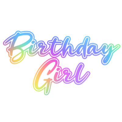 BD15 birthday girl lisa frank rainbow Thumbnail