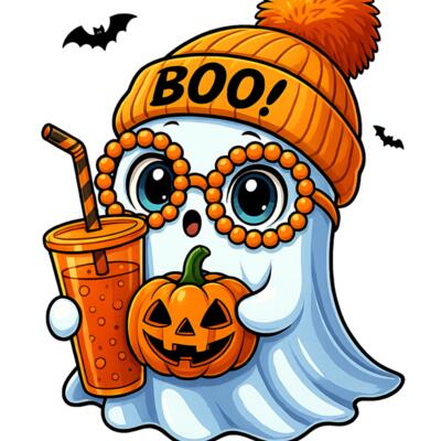Cute Halloween Ghost PNG Thumbnail