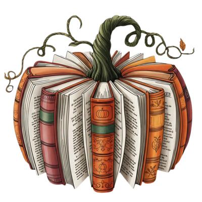 Fall Book Pumpkin PNG Thumbnail