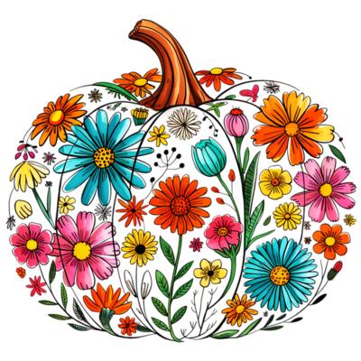 Floral pumpkin png 3 Thumbnail