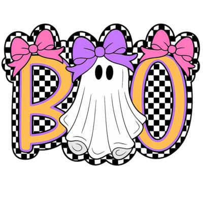 Halloween cute bow coquette checkered spooky Png Thumbnail